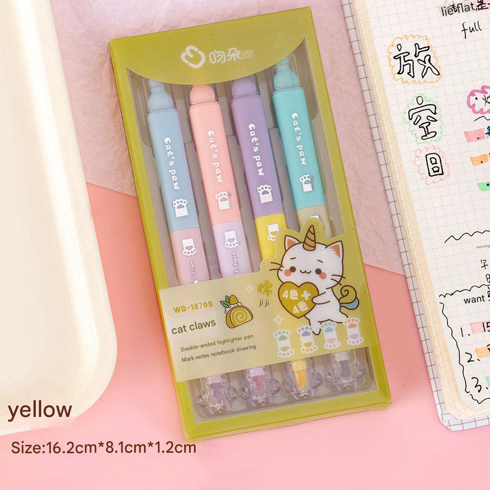 close-up of dual tip highlighter design