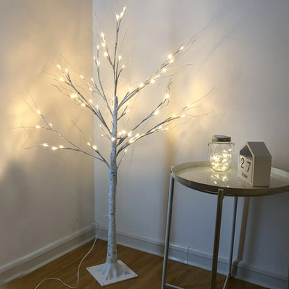 24 light LED artificial birch tree