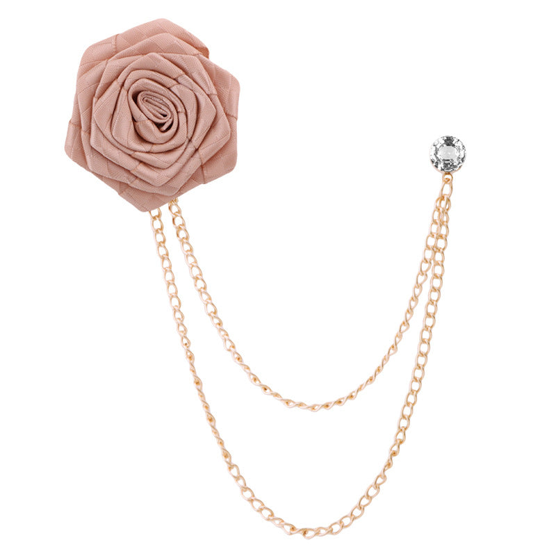 Color variants of floral brooch displayed neatly
