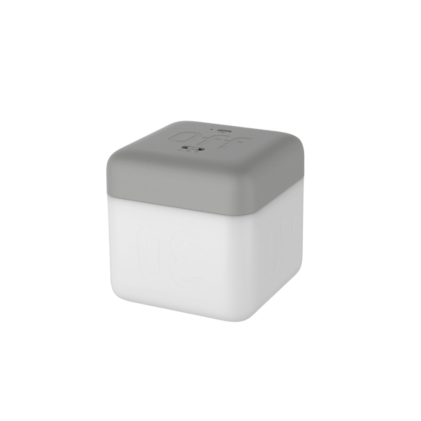 sophisticated white marble LED cube lighting