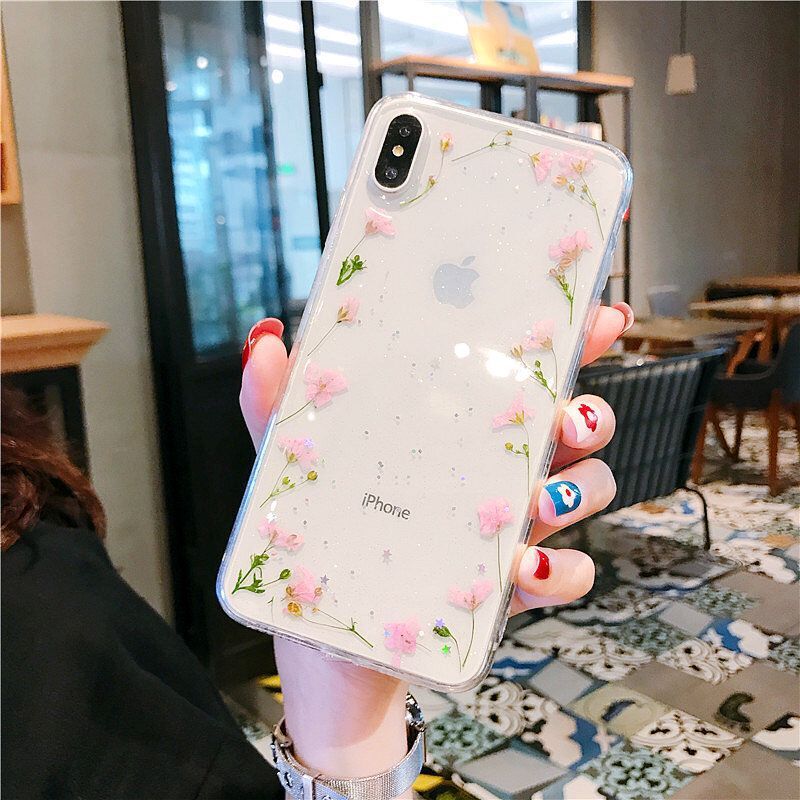 pressed flower iPhone case