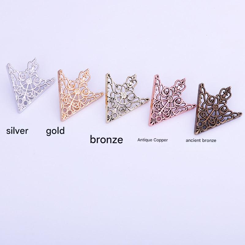 Silver geometric lapel pin