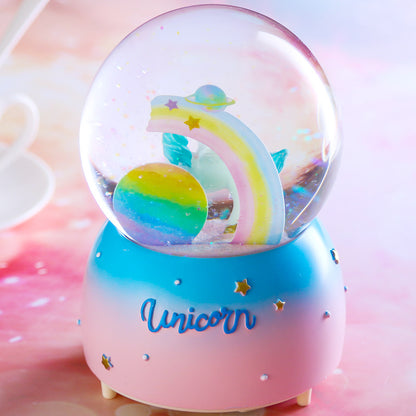 collectible unicorn music box with resin