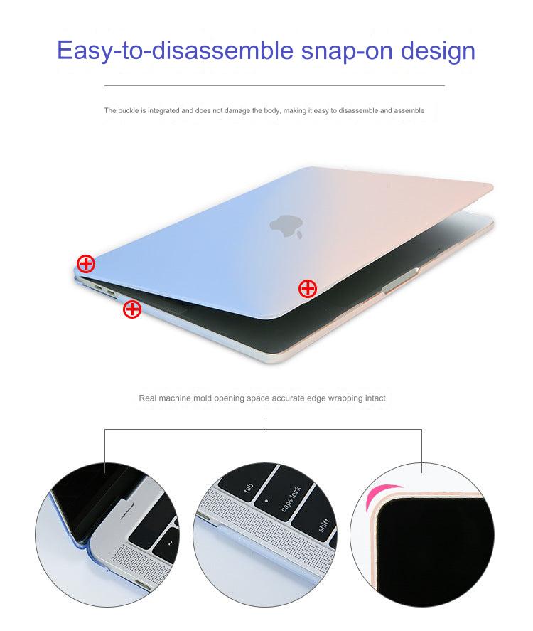 Stylish MacBook Pro & Air Protective Case - Pink Blue Gradient Shell for 13-16 Inch Models