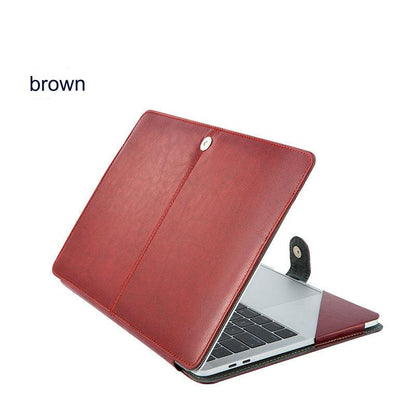 Premium PU Leather Case for MacBook Air & Pro - 11, 13, 15 Inch Protective Sleeve Cover