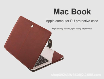 Premium PU Leather Case for MacBook Air & Pro - 11, 13, 15 Inch Protective Sleeve Cover