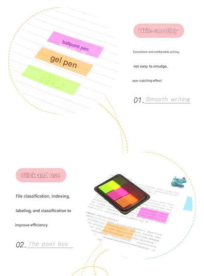 Repositionable sticky notes multiple colors