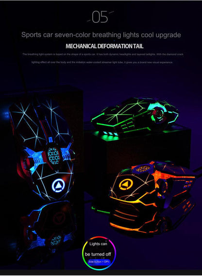 Ergonomic Gaming Mouse with 3200 DPI – USB Wired, 7 Programmable Buttons, RGB Lighting, Silent Clicks – Ideal for Gamers & Professionals