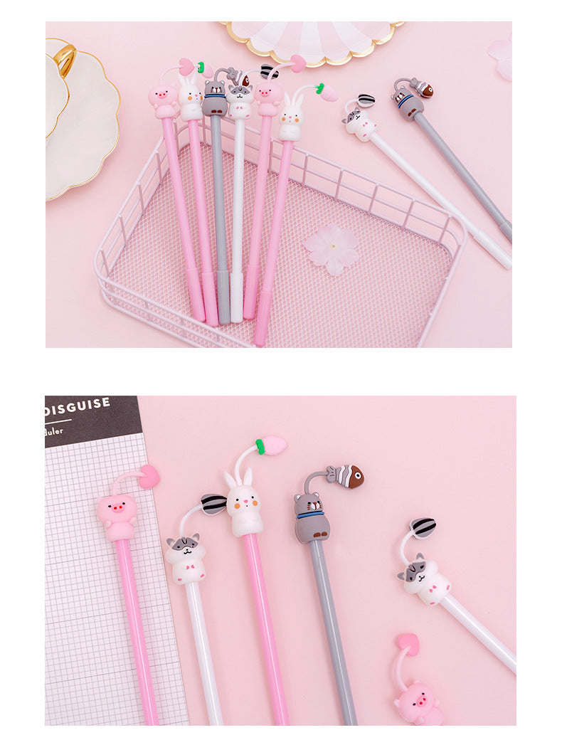 writing sample from cute animal gel pen