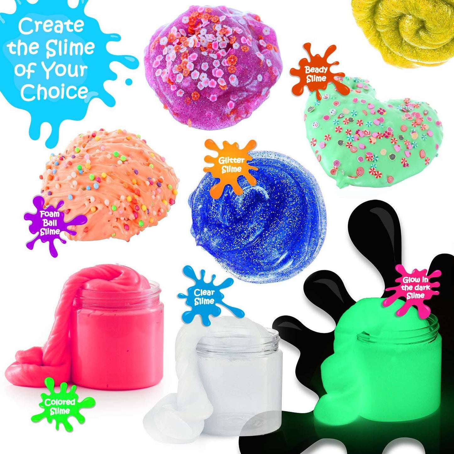 24-Color Crystal Slime Kit - Ultimate DIY Fun for All Ages