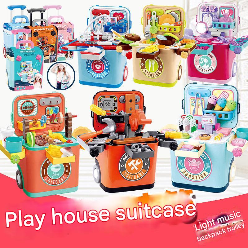 Children's playset kitchen theme with accessories