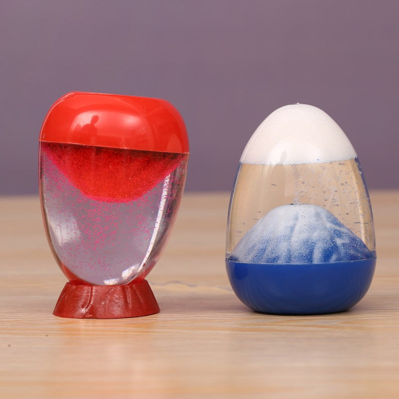 red acrylic sand timer for home decor