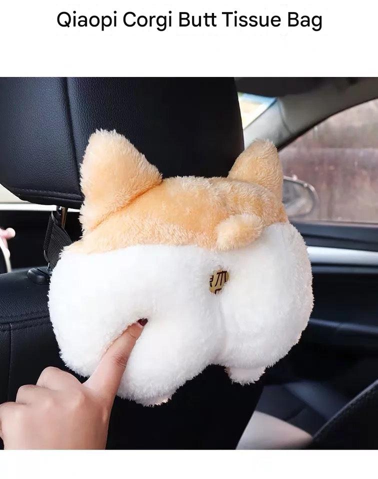 Detailed Corgi Plush on Arm Rest