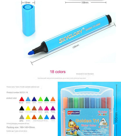 Skyglory 36-Color Children's Watercolor Brush Set – Non-Toxic Art Supplies for Kids' Creativity