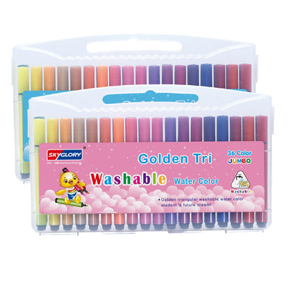 Skyglory 36-Color Children's Watercolor Brush Set – Non-Toxic Art Supplies for Kids' Creativity