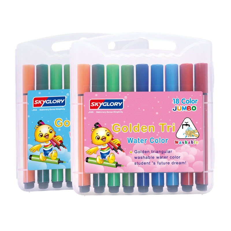 Skyglory 36-Color Children's Watercolor Brush Set – Non-Toxic Art Supplies for Kids' Creativity