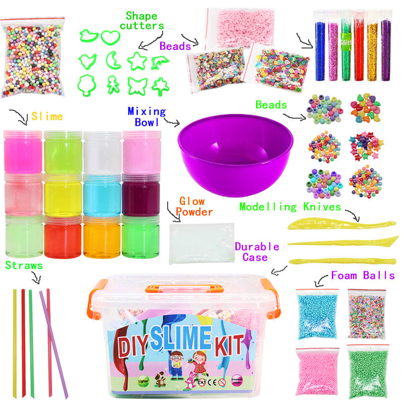 24-Color Crystal Slime Kit - Ultimate DIY Fun for All Ages