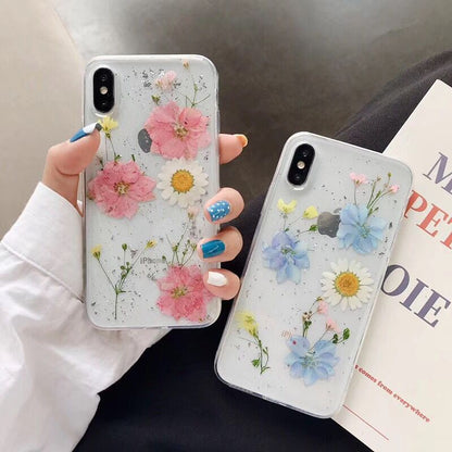 Stylish Daisy Floral iPhone Case for iPhone 15 Pro, 14, 13, 12 - TPU Soft Slim Fit Protective Cover