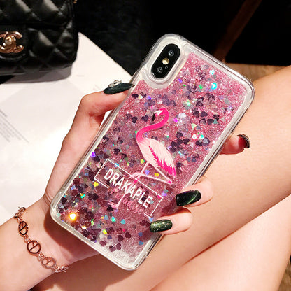 Cute Unicorn & Dolphin Liquid Glitter Phone Case for iPhone and Samsung - Shockproof TPU Protection