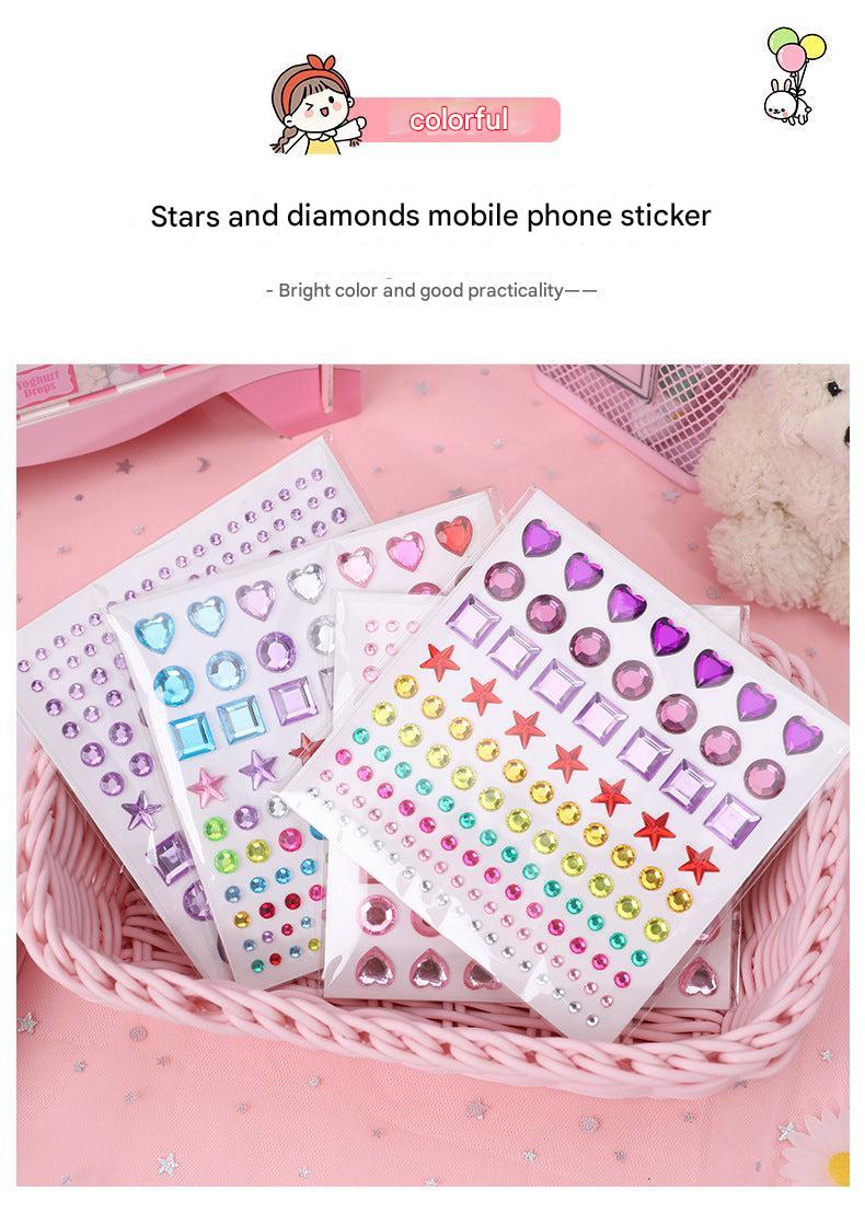 assorted color diamond stickers design