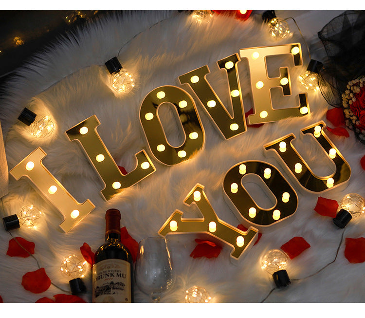 H letter engagement light-up sign