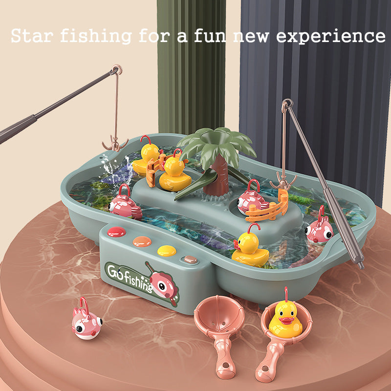 interactive water game for kids with rotating platform