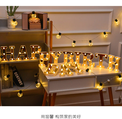 LED letter A light decor