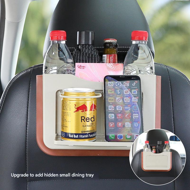 space-saving car trash bin