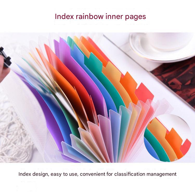 personal organizer mini file rainbow