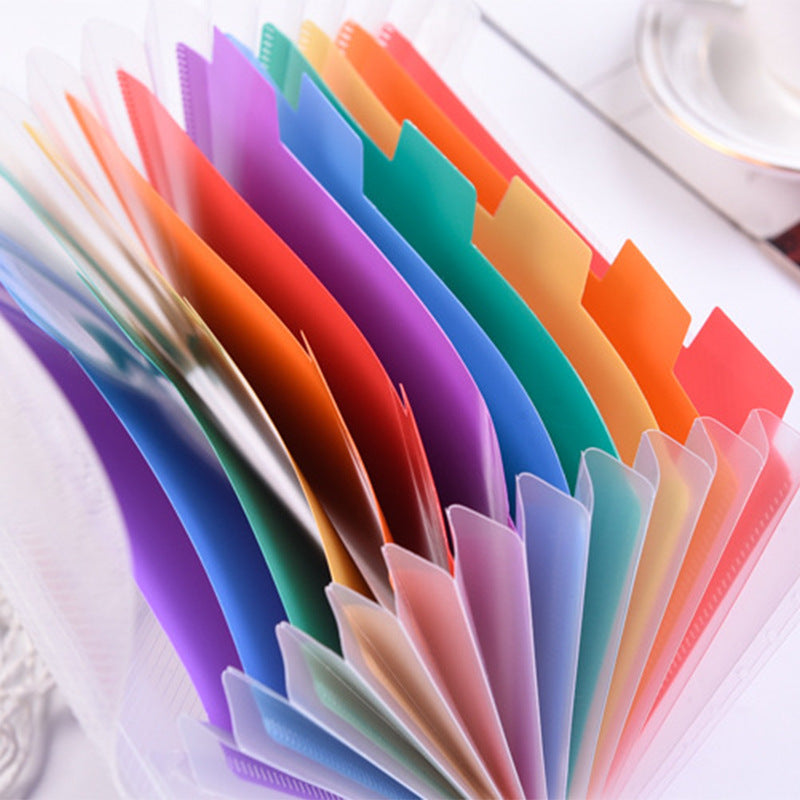 A6 size accordion folder rainbow