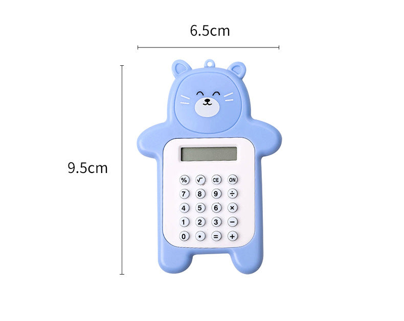 pocket-sized bear calculator blue