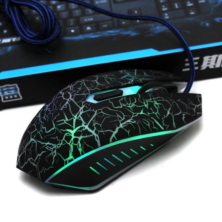 RGB Gaming Mouse - Ergonomic Wired 2400 DPI USB Optical Mouse with Colorful LED Backlight