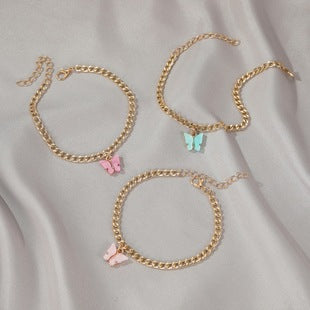 Trendy alloy letter bracelet