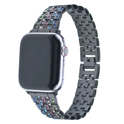 Luxury Diamond-Studded Metal Apple Watch Band - Compatible with All Models