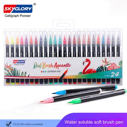 Skyglory Watercolor Brush Pen Set - 36 Vibrant Washable Colors for Art and Craft Projects