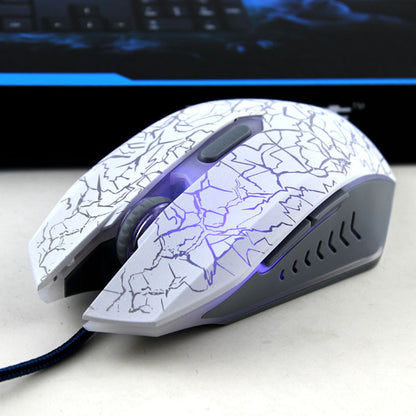 RGB Gaming Mouse - Ergonomic Wired 2400 DPI USB Optical Mouse with Colorful LED Backlight