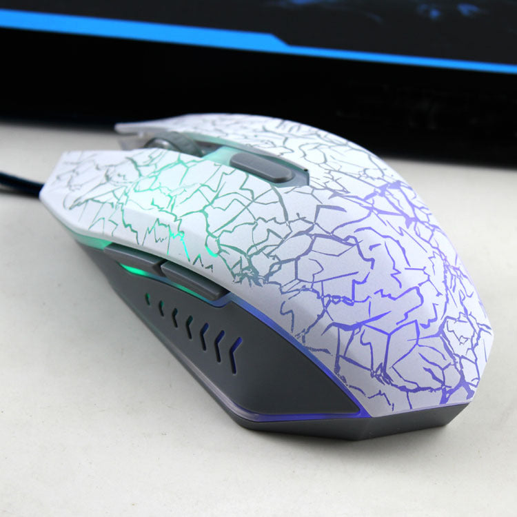 RGB Gaming Mouse - Ergonomic Wired 2400 DPI USB Optical Mouse with Colorful LED Backlight