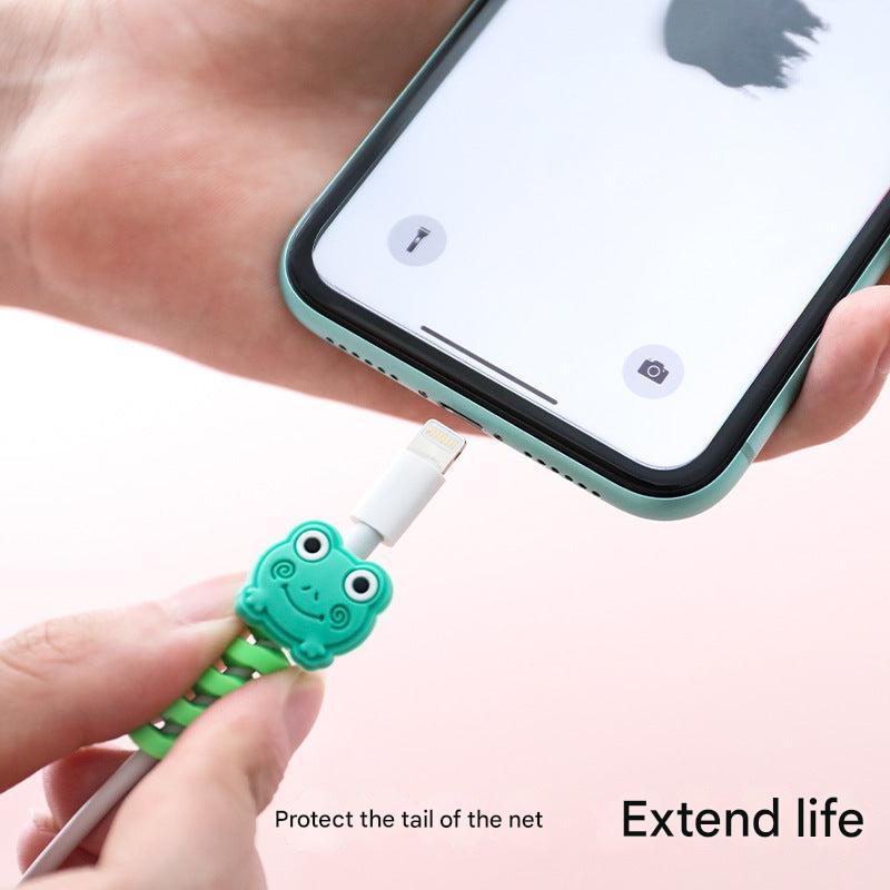 Adorable frog shaped cable wrap