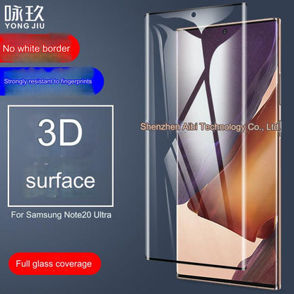 Premium 3D Curved Tempered Glass Screen Protector for Samsung Galaxy Note 20 Ultra - Full Coverage, HD Clarity, Anti-Fingerprint