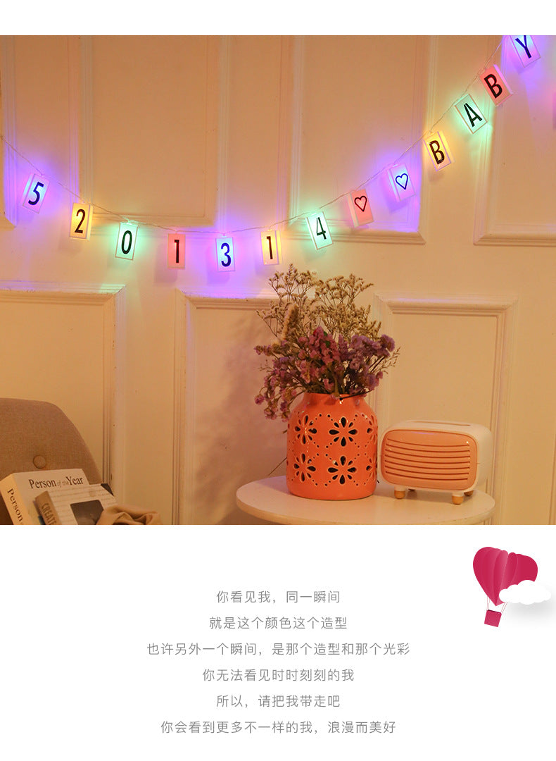 Versatile LED letter string for home decor