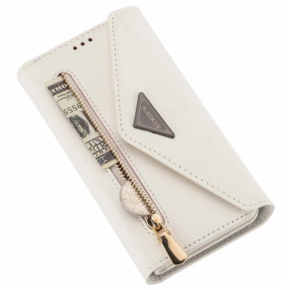 Premium PU Leather Wallet Case for iPhone & Samsung - Multi-Card Holder with Zipper Closure