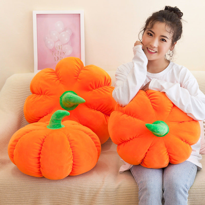 Plush pumpkin pillow