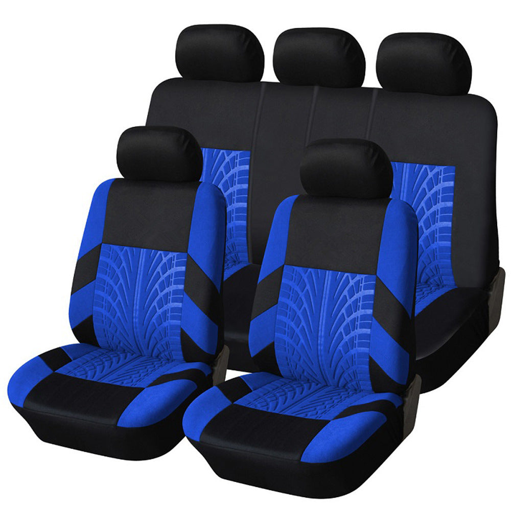 blue fitted car seat cover