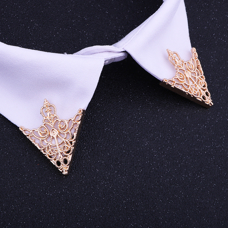 Silver geometric lapel pin