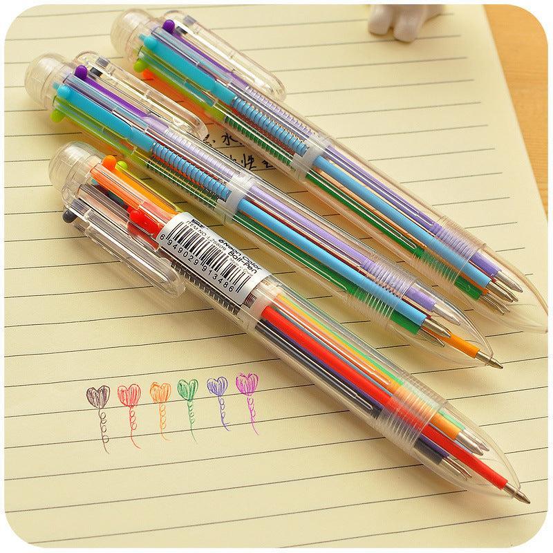 organized colorful pens for note-taking