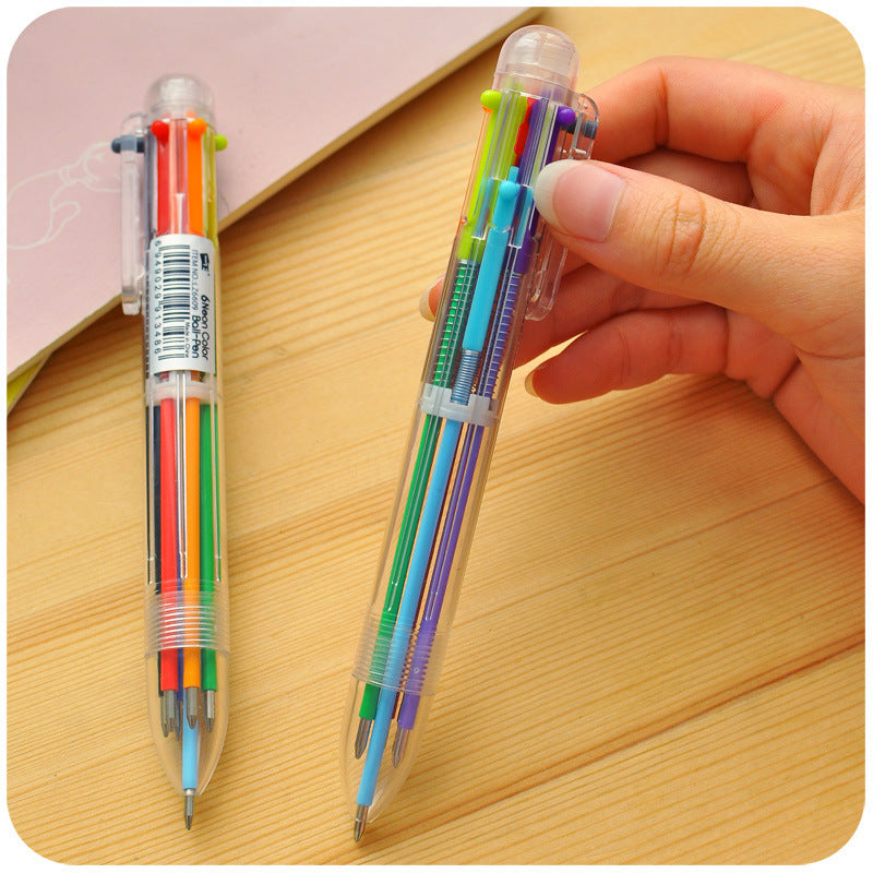 creative colorful pen arrangement