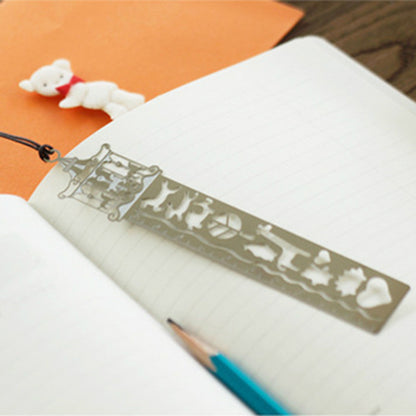 hot air balloon design metal bookmark