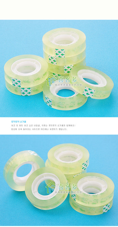 transparent stationery tape on desk