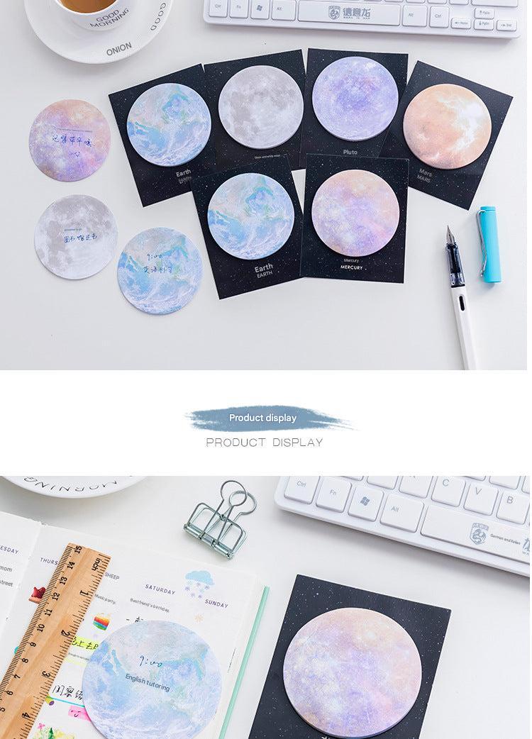 cosmic sticky notes Earth from distance design