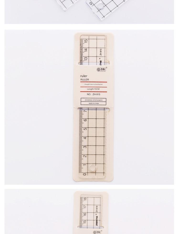 transparent grid ruler detailed view